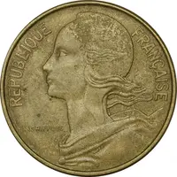 سکه 10 سانتیم 1973 (ماریان) جمهوری کنونی - EF45 - فرانسه