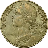 سکه 20 سانتیم 1970 (ماریان) جمهوری کنونی - EF45 - فرانسه