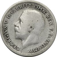 سکه 6 پنس 1936 جرج پنجم - VF30 - انگلستان