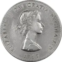 سکه 5 شیلینگ 1965 الیزابت دوم - AU50 - انگلستان