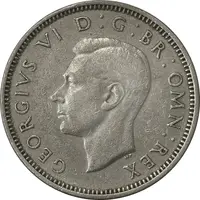 سکه 1 شیلینگ 1951 جرج ششم - تیپ 2 - EF40 - انگلستان