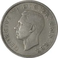 سکه 2 شیلینگ 1948 جرج ششم - VF30 - انگلستان