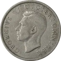 سکه 2 شیلینگ 1950 جرج ششم - VF35 - انگلستان