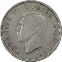 سکه 1/2 کرون 1948 جرج ششم - EF40 - انگلستان