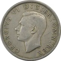 سکه 1/2 کرون 1949 جرج ششم - EF40 - انگلستان