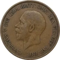 سکه 1 پنی 1929 جرج پنجم - VF30 - انگلستان