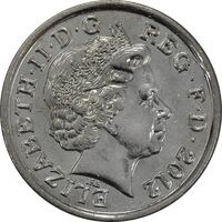 سکه 5 پنس 2012 الیزابت دوم - AU50 - انگلستان