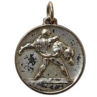 مدال آویز ورزشی کشتی دانشگاه تهران - EF - محمد رضا شاه