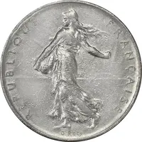 سکه 1 فرانک 1961 جمهوری پنجم - EF45 - فرانسه