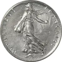 سکه 1 فرانک 1976 جمهوری پنجم - MS61 - فرانسه