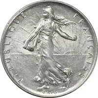 سکه 1 فرانک 1977 جمهوری پنجم - MS62 - فرانسه