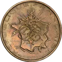 سکه 10 فرانک 1975 جمهوری کنونی - AU55 - فرانسه