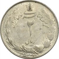 سکه 2 ریال 1323 - AU50 - محمد رضا شاه