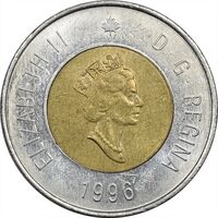 سکه 2 دلار 1996 الیزابت دوم - MS61 - کانادا