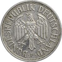 سکه 1 مارک 1950F جمهوری فدرال - EF45 - آلمان