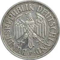 سکه 1 مارک 1950F جمهوری فدرال - EF45 - آلمان