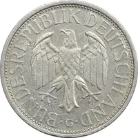 سکه 1 مارک 1972G جمهوری فدرال - EF45 - آلمان