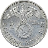 سکه 2 رایش مارک 1939A رایش سوم - MS61 - آلمان