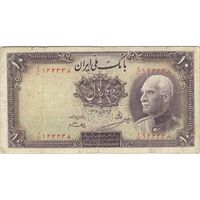 اسکناس 10 ریال پشت فارسی (بدون مهر) - تک - VF30 - رضا شاه