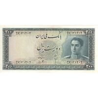 اسکناس 200 ریال سری سوم - تک - AU58 - محمد رضا شاه