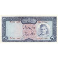 اسکناس 200 ریال (آموزگار - جهانشاهی) - تک - UNC60 - محمد رضا شاه