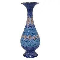 گلدان میناکاری طرح اسلیمی و ختایی - 20 سانتی - کد: 028753