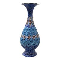 گلدان میناکاری طرح اسلیمی و ختایی - 19 سانتی - کد: 028754