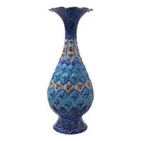 گلدان میناکاری طرح اسلیمی و ختایی - 19 سانتی - کد: 028754