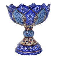 جاشکلاتی میناکاری طرح گل و مرغ - 11/5 سانتی - کد: 028757