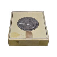 مدال نقره انقلاب سفید 1346 (با جعبه) - EF - محمد رضا شاه