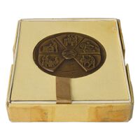 مدال برنز انقلاب سفید 1346 (با جعبه فابریک) - MS62 - محمد رضا شاه