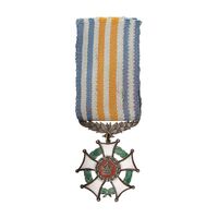 نشان خدمت شهربانی (روبان فابریک) - EF45 - رضا شاه