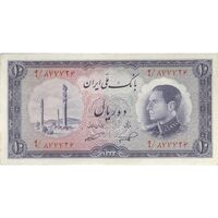 اسکناس 10 ریال 1333 - تک - AU50 - محمد رضا شاه