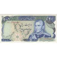 اسکناس 200 ریال (انصاری - مهران) شهیاد آریامهر - تک - UNC61 - محمد رضا شاه