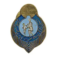 نشان سوزنی بنیاد نیکوکاری (متفاوت) طلایی - AU - محمد رضا شاه