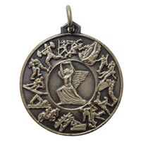 مدال تربیت بدنی نیروی زمینی ارتش (آبکاری نقره) - AU50 - محمد رضا شاه