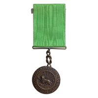 مدال برنز بپاداش خدمت (با روبان فابریک) - UNC - رضا شاه