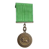 مدال برنز بپاداش خدمت (با روبان فابریک) - UNC - رضا شاه