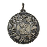 مدال تربیت بدنی نیروی زمینی ارتش (آبکاری نقره) - EF45 - محمد رضا شاه