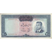 اسکناس 200 ریال (بهنیا - سمیعی) - تک - VF35 - محمد رضا شاه