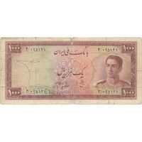 اسکناس 1000 ریال کوه دماوند - تک - F12 - محمد رضا شاه