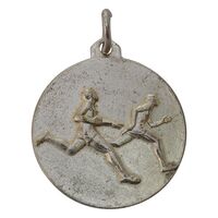 مدال آویز ورزشی دو میدانی وزارت آموزش و پرورش - AU - محمد رضا شاه