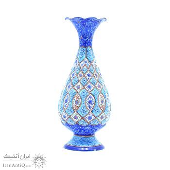 گلدان میناکاری طرح اسلیمی و ختایی - 20 سانتی