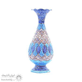 گلدان میناکاری طرح اسلیمی و ختایی - 20 سانتی