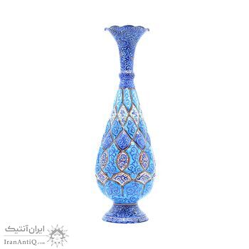 گلدان میناکاری طرح اسلیمی و ختایی - 30 سانتی