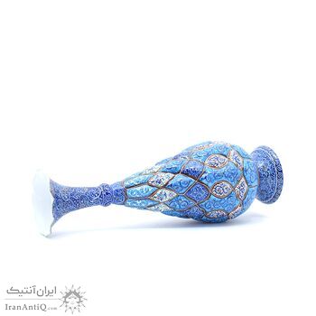 گلدان میناکاری طرح اسلیمی و ختایی - 30 سانتی