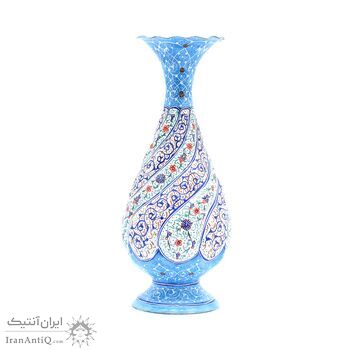 گلدان میناکاری طرح اسلیمی و ختایی - 20 سانتی