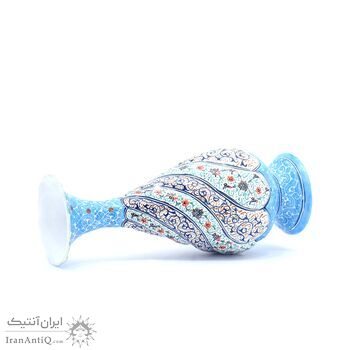 گلدان میناکاری طرح اسلیمی و ختایی - 20 سانتی