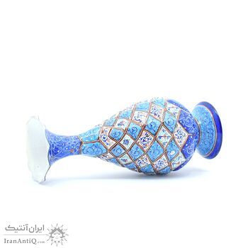 گلدان میناکاری طرح اسلیمی و ختایی - 20 سانتی