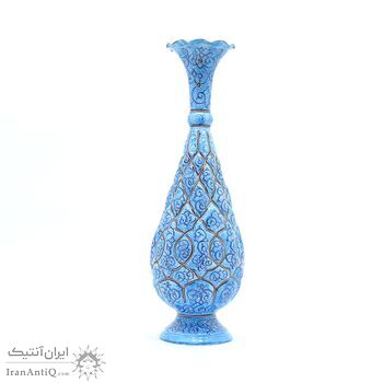 گلدان میناکاری طرح اسلیمی و ختایی - 30 سانتی گلدان میناکاری طرح اسلیمی و ختایی - 30 سانتی